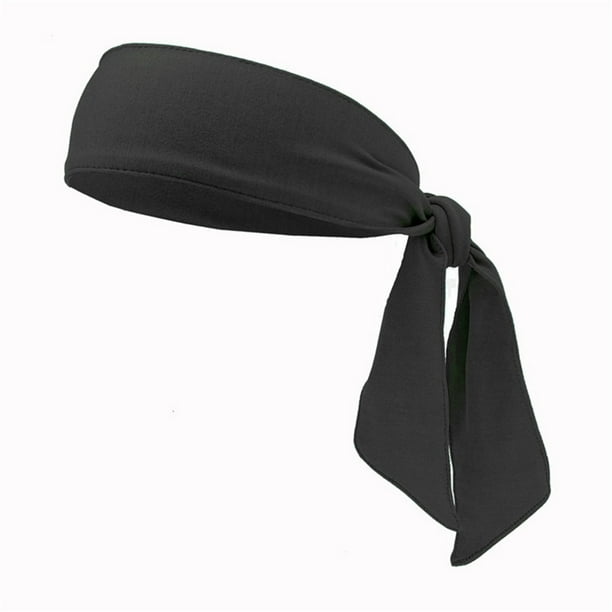 Sonducket Diadema deportiva de moda, bandas para el sudor traseras ajustables, accesorios de estilo atlético Multicolor de secado rápido para tenis y Accesorio para el cabello Negro
