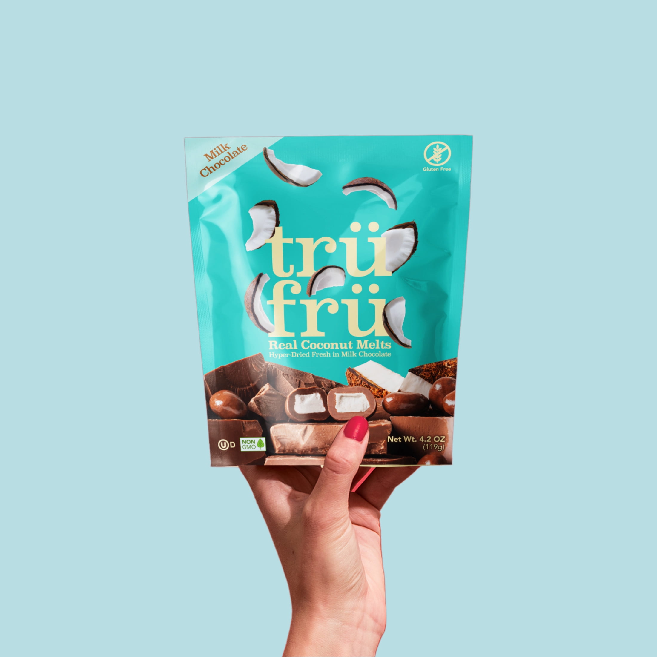 Tru Fru Real Coconut Melts Hyper-Dried Fresh in Milk Chocolate (4.2oz)