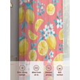 thumbnail image 6 of Summer Fruit Sheer Curtains 2 Panels Set Watercolor Lemon Cute Frangipani Blue Leaves Farmhouse Sheer Window Curtains Light Filtering Rod Pocket Voile Drapes for Bedroom Living Room 52"X96", 6 of 9