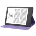 thumbnail image 3 of Nalacover Case for Kindle 11th Generation (2022), Flower Embossed Pattern PU Leather Flip Cover with Card Slots Holder Auto Wake/Sleep Kickstand TPU Shockproof Case, Purple, 3 of 8
