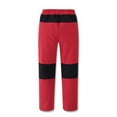 thumbnail image 4 of AHTJRT Winter Snow Pants for Kids Boys Girls Softshell Thermal Fleece Lined Trousers with Zipper Pockets Elastic Waist Skiing Climbing Trousers Red 14-15 Years, 4 of 9