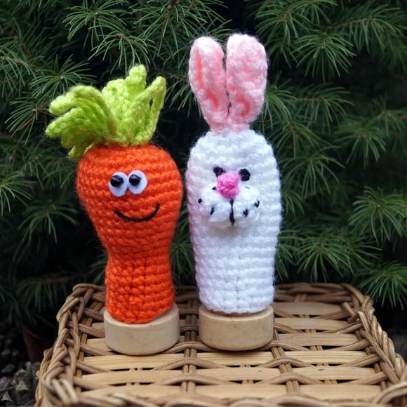 ERK Easter Decor Easter Finger Puppet Easter Finger Puppet Handmade Dolls Holiday Finger Puppet Suitable For Holiday Parties