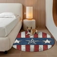 thumbnail image 2 of Western American Flag Round Area Rug 6Ft Washable Circle Rugs for Bathroom Office, Red White Striped Vintage Non-Slip Carpet Floor Mats Indoor Outdoor Carpet Runner Aesthetic Home Decor, 2 of 8