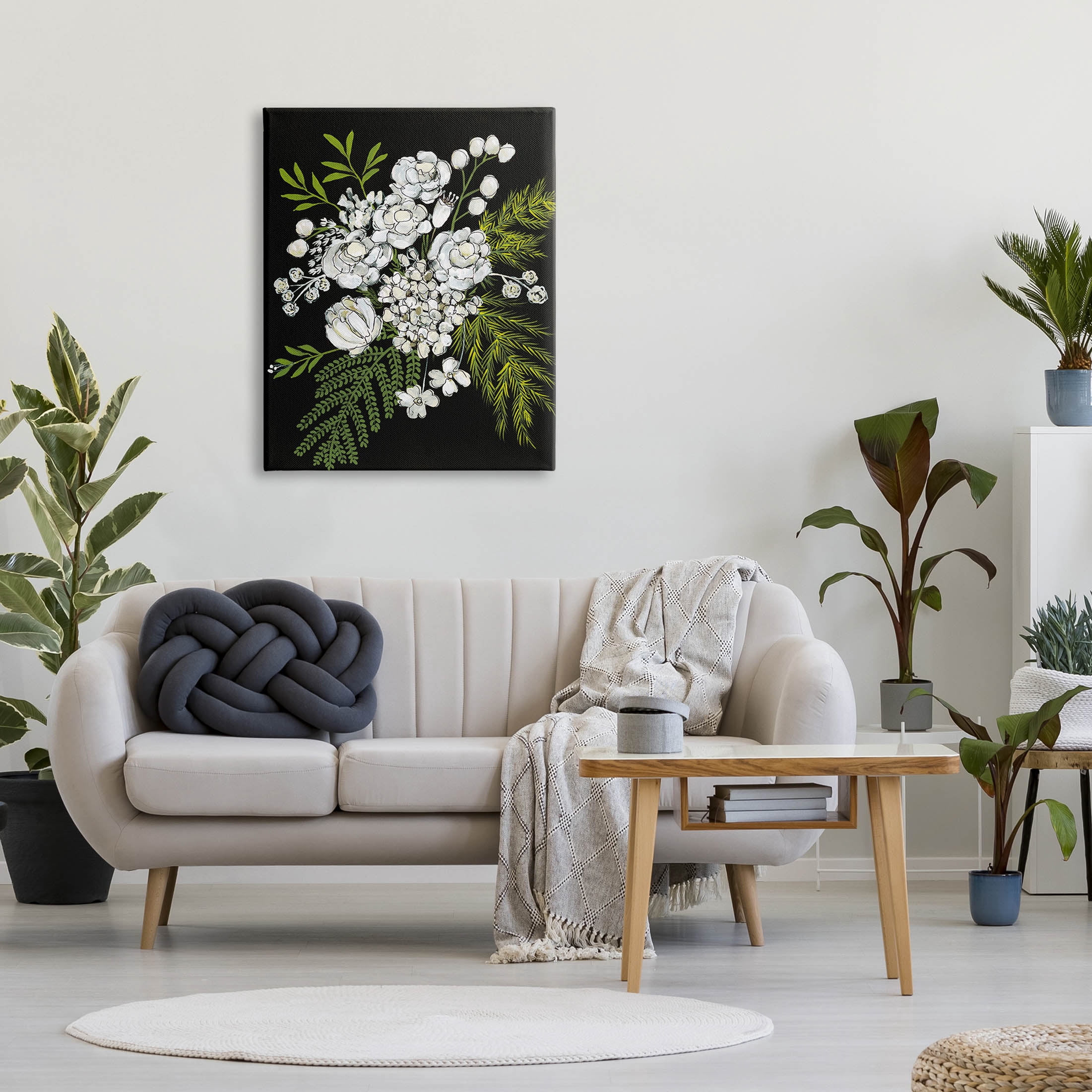 Stupell Industries Contrasting Flower Blossoms Arrangement Graphic Art Gallery Wrapped Canvas Print Wall Art, Design by Regina Moore