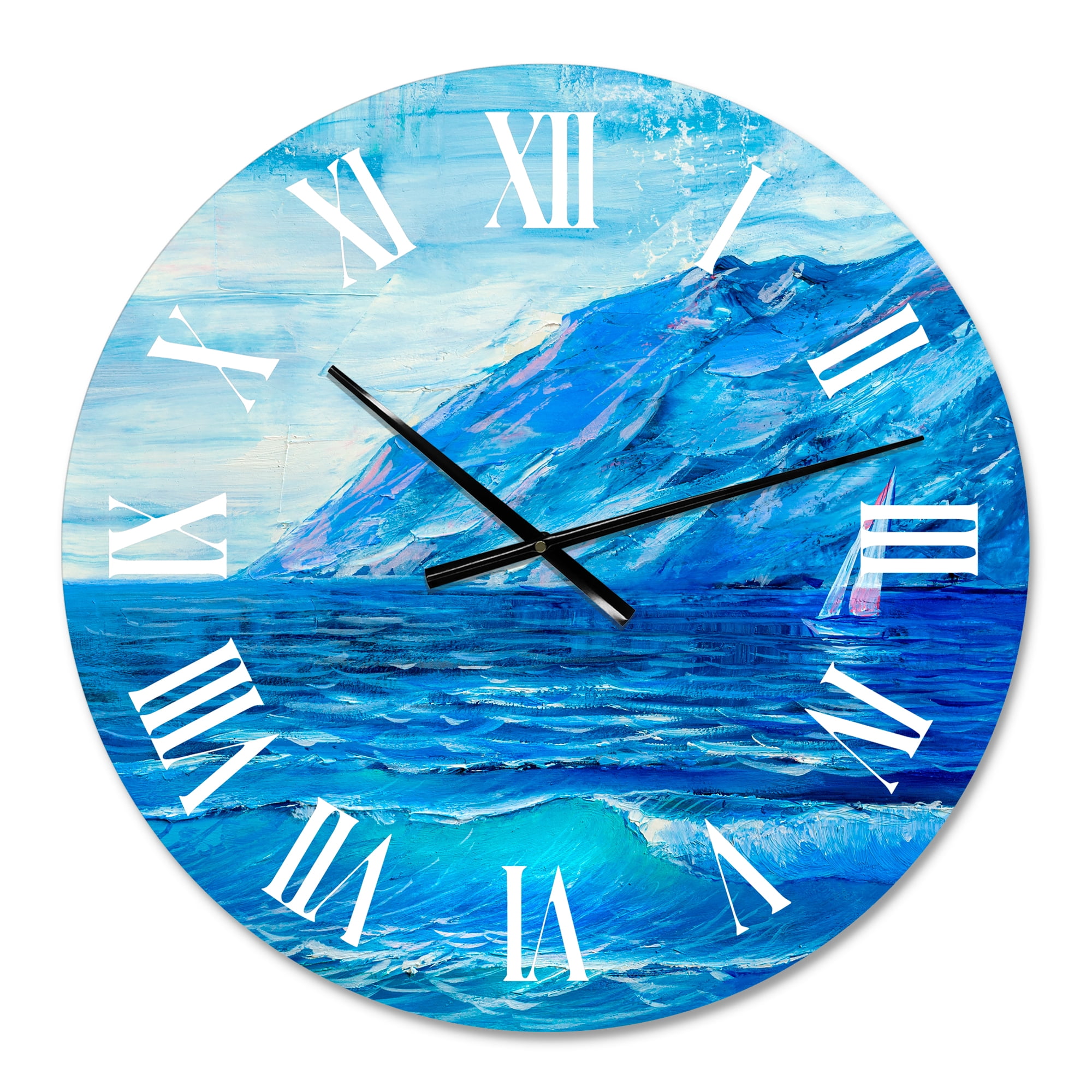 Designart 1 in Quartz Coastal Wall Clock