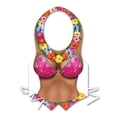 thumbnail image 2 of Party Central Club Pack of 24 Brown and Pink Beach Babe with Lei Vest Women Adult Halloween Costume, 2 of 2