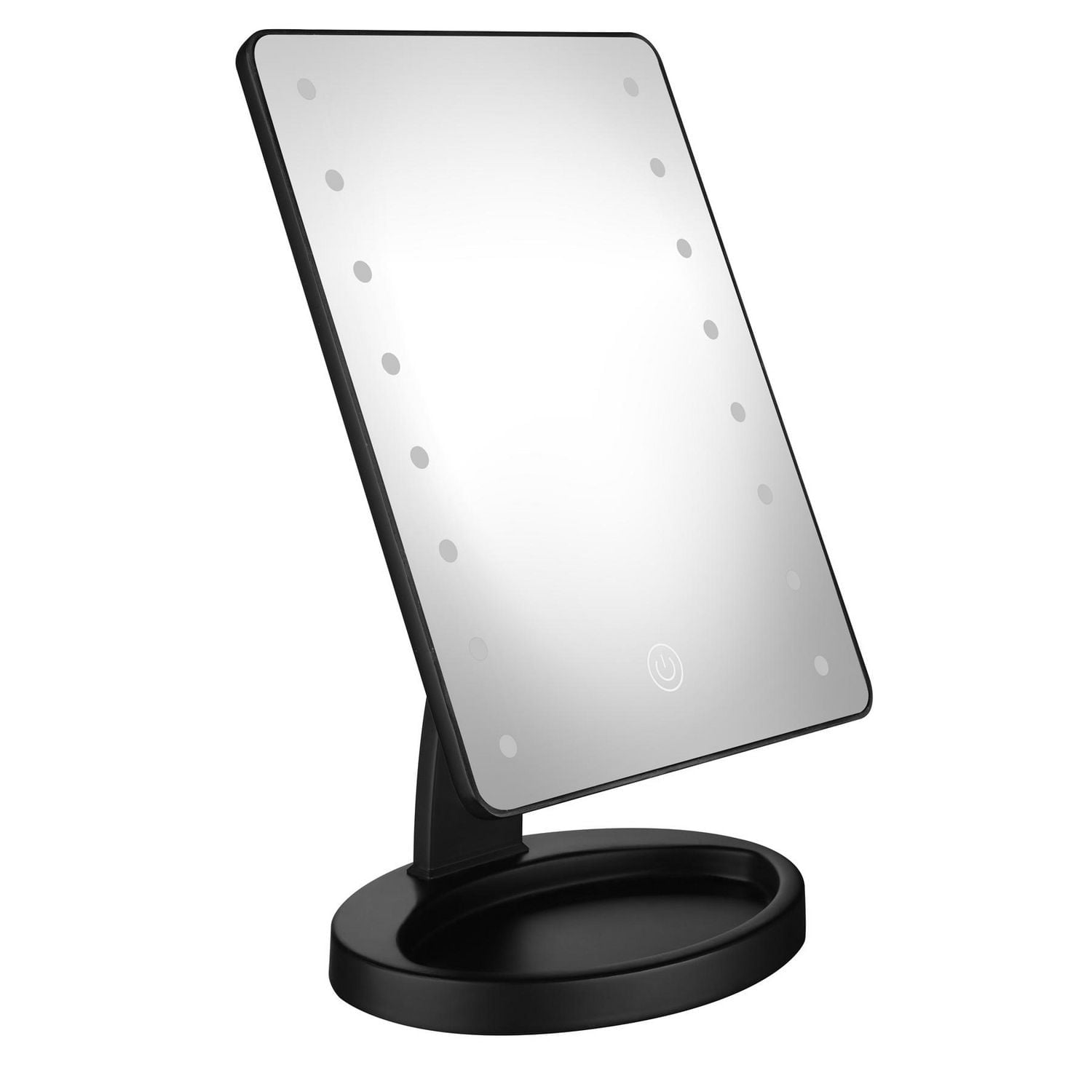 True Glow® Matte Black Lighted Makeup Mirror, Light for Flawless Look!