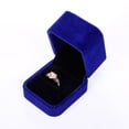 thumbnail image 3 of Dosaele Velvet Jewelry Ring Boxes Earring Gift Storage Boxes Wedding Proposal Ring Display Box Blue 5 Pcs, 3 of 5