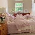 thumbnail image 2 of Romántico juego de cama de terciopelo con leche de invierno estilo princesa francesa, 2 of 7