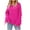 Pink, variant on DailyTrove Women's Fringe-Trimmed Casual Top, Long Sleeve, Casual Festival & Street Wear, Soft Rayon Blend, Plus Size Friendly