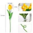 thumbnail image 2 of 10Pcs Artificial Tulips Flowers, Real Touch Latex Fake Tulips Flowers for Decoration 13.5" Floral Arrangement Bulk Flowers for Vase Centerpieces Wedding Party, Yellow, 2 of 7