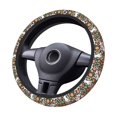 thumbnail image 4 of Gaeub Rabbits on Floral Breathable Stretch Elastic Steering Wheel Cover, Cool in Summer and Warm in Winter, Universal 15 inch, 4 of 8