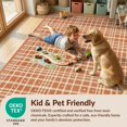 thumbnail image 4 of Design&I 8'x10' Washable Area Rug Snag-Free Checkered Dot Grid Neutral Plaid Beige Terracotta Boho Geometric for Dining Room, Large Office, Lounge, 4 of 7