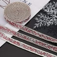 thumbnail image 4 of Cinta de diamantes de imitación de 2 yardas con purpurina y fijación en caliente, cinta de diamantes de imitación rosa para tartas de boda, cumpleaños, manualidades y decoraciones., 4 of 7
