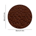 thumbnail image 6 of Outoloxit Super Absorbent Memory Foam Bath Mat, 34 Inch Round Pebble Bathroom Rug, Non-Slip Quick Dry Machine Washable Bathtub Mat for Bathroom Floor, 6 of 6