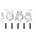 thumbnail image 6 of One Line Owls Cartoon Key Holder for Wall Mail Holder Organizer with 5 Key Hooks Wall Mount Key Rack with Shelf, 6 of 6