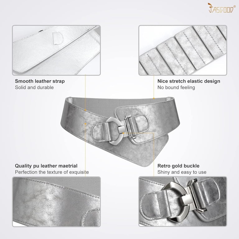 Wide Elastic Stretch Waist Belt Women