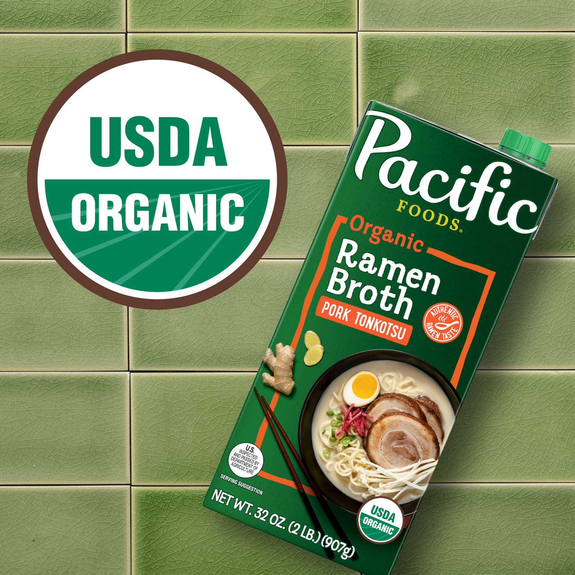 Pacific Foods Organic Pork Tonkotsu Ramen Broth, 32 oz Carton