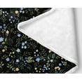 thumbnail image 2 of Spring Floral Throw Blanket, Black and Yellow Watercolor Floral Throw Blanket for Couch, Farmhouse FlowersSoft and Warm Throw Blanket for Women Girls, 60X80IN, 2 of 2