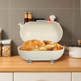 thumbnail image 6 of BESTOYARD Bread Cake Bin Container Storage Box White Iron Preservation 1Pcs Household Sundries Container, 6 of 7