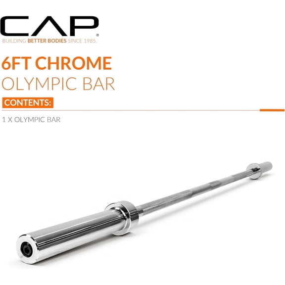 2-Inch Barbell - 6 ft Weightlifting Bar for Home Gym