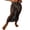 Black, variant on Women Cover-Up Sarong Solid Color See-Through Hollow-Out Side Tie-Up Beach Knit Long Skirts Summer Swimsuit Cover Up