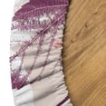 thumbnail image 5 of Ambesonne Leaves Pattern Fitted Round Tablecloth, Grunge Leafy Artwork, 36"- 40" Diameter, Coral Plum Eggshell, 5 of 5