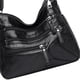 thumbnail image 3 of Bolso de hombro para mujer, de piel sintética de gran capacidad, informal, tipo bandolera, tipo cartera Negro, 3 of 9