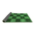 thumbnail image 2 of Ahgly Company Indoor Rectangle Checkered Emerald Green Modern Area Rugs, 4' x 6', 2 of 4