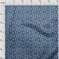 thumbnail image 3 of oneOone Velvet Medium Blue Fabric Leaves Craft Projects Decor Fabric Printed By The Yard 58 Inch Wide, 3 of 4