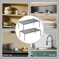thumbnail image 4 of Mimifly Juego de 2 Organizadores de Armario de Cocina, Gabinete Congelador de 2 Estantes con Patas Antideslizantes para Utensilios de Encimera de Despensa de Refrigerador, Negro, 2 Unidades, 4 of 6
