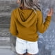 thumbnail image 5 of ICHUANYI Clearance Women's Hooded Color Long-sleeved Sweatshirt Casual Blouse Pullover Tops(Gold, L) ICHUANYI WER2023081012119, 5 of 5