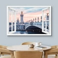 thumbnail image 3 of wall26 Canvas Print Wall Art Window View Pont Alexandre Seine River Paris France Wilderness Nature Photography Realism Scenic Landscape Colorful Multicolor for Living Room, Bedroom, Office - 12x18, 3 of 5