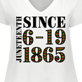 thumbnail image 4 of Inktastic Juneteenth Since 6-19-1865 Women's Plus Size V-Neck T-Shirt, 4 of 5