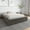 Gray, variant on Nexera James Queen Size Platform Bed Frame, Brown Oak
