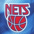 thumbnail image 3 of Men's Mitchell & Ness Blue New Jersey Nets Hardwood Classics Swingman Shorts, 3 of 4