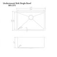 thumbnail image 6 of Zline Kitchen and Bath ZLINE Undermount Single Bowl Sink in Stainless Steel with Bottom Grid, 6 of 7
