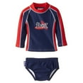 thumbnail image 1 of Banz BZ14-S2-NR -1 Baby Long Sleeve Rash Guard & Nappy Set, Navy & Red - Size 1, 1 of 1