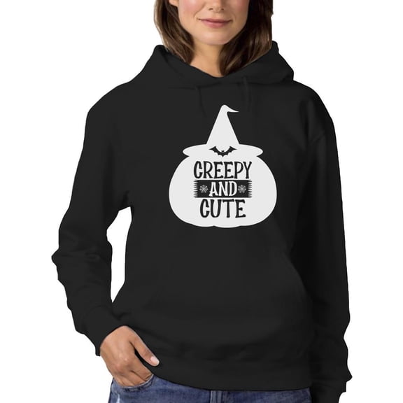 Creepy And Cute Halloween Hoodie Women -Image by Shutterstock, Female Small