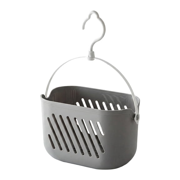 Water-Resistant Hanging Shower Caddy with Hook, Plastic Storage Basket for Bathroom & Kitchen