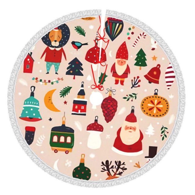 Faldas para árbol de Navidad de 48 pulgadas con texto "Merry Christmas", tapete para árbol de Navidad para vacaciones de invierno, falda para árbol de Navidad para decoraciones navideñas rústicas