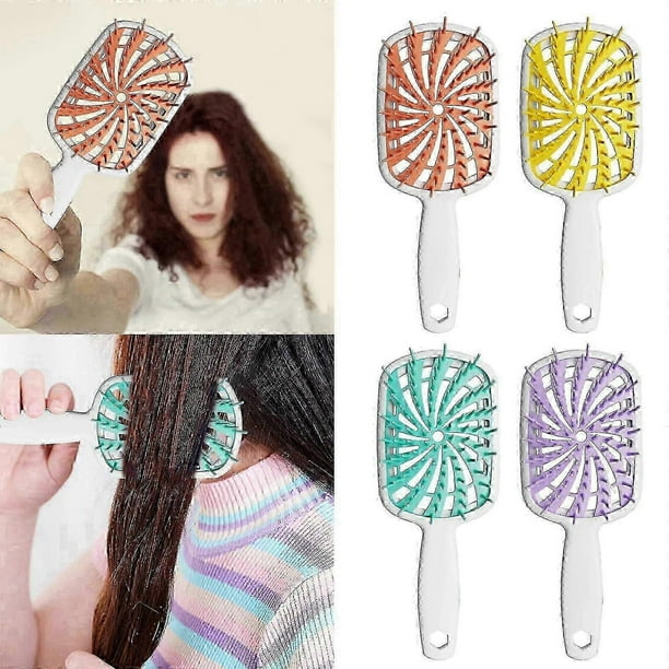 Wet Dry Airy Detangling Hair Brush, Detangler Hairbrush For Effortless Tangle Removal For Natural Curly Straight Wet Dry Damaged Hair