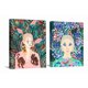 thumbnail image 1 of Set 2 Cuadros Arte Moderno Mujeres Flores En Lienzo Canvas, 1 of 4