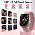 thumbnail image 3 of Smart Watch for Women(2 Bands), Smartwatch Fits for Android and IPhone with AI Voice Assistant, 1.83" HD Fitness Tracker Watch, Bluetooth Calls/Answer, 120 Plus Sports Mode, IP68 Waterproof, for Gift, 3 of 8