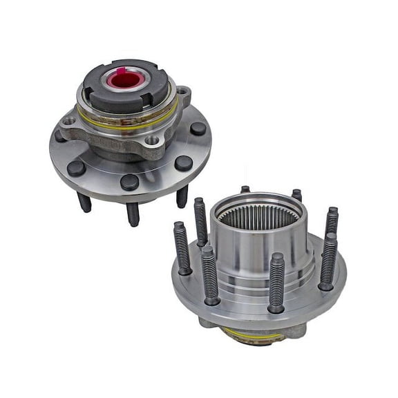 Front Wheel Bearing Hub Assembly Set of 2 - Compatible with 1999 - 2001 Ford F-250 Super Duty 4WD (Single Rear Wheels) 2000