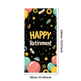 thumbnail image 3 of LUUFILx Black Background Happy Retirement Banner with Golden Balloons Stars Decorations Party Supplies Photography Props Retirement Party Backdrop Celebrations, 3 of 7