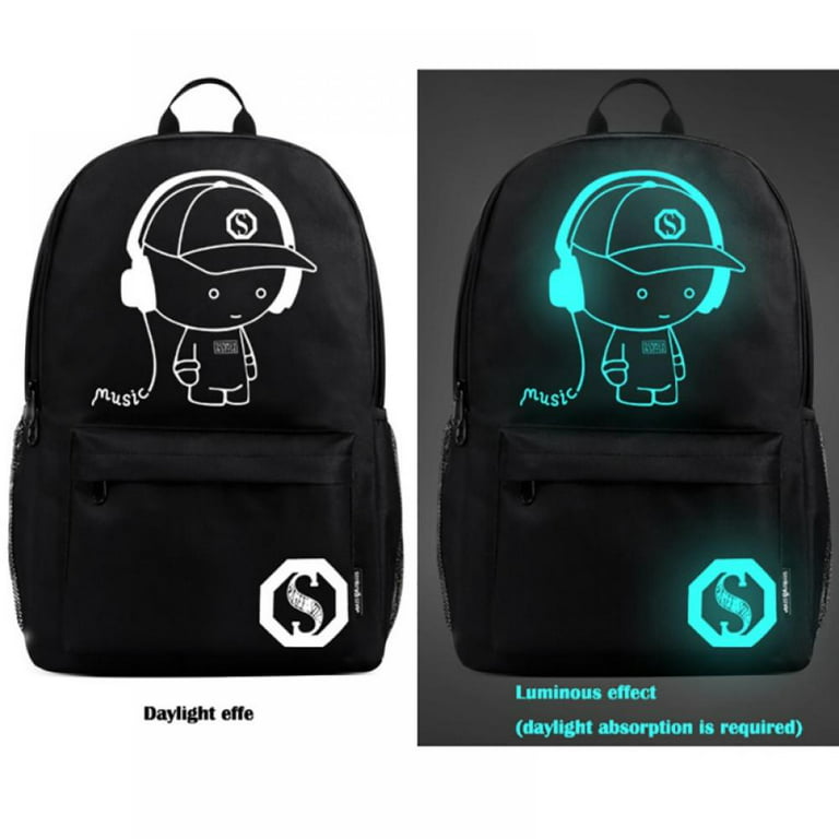 Luminous School Backpack Cool Boys School Backpack Music Boy