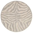 thumbnail image 1 of LR Resources FASHI02510TAU80RD Tapis Rond de Mode 8 Pieds, Taupe & Argent, 1 of 5