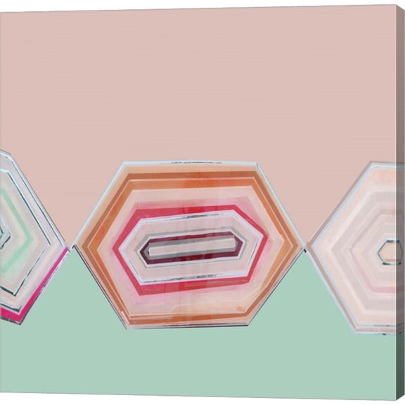 Great Art Now Aqua Zig Zag II by Bellissimo Art, Canvas Wall Art, 24W x 24H