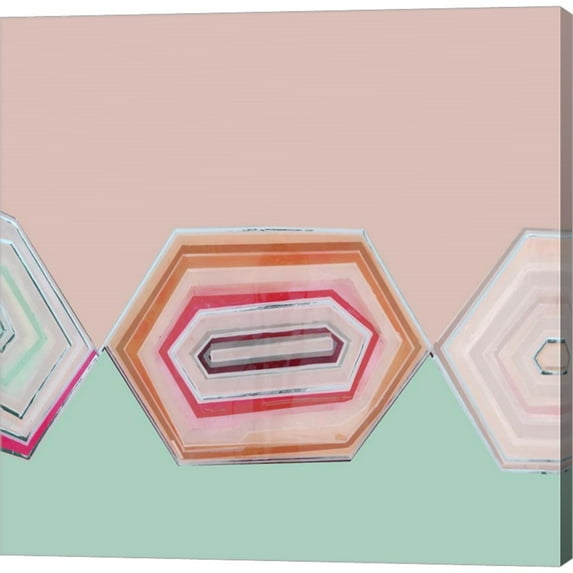 Great Art Now Aqua Zig Zag II by Bellissimo Art, Canvas Wall Art, 24W x 24H